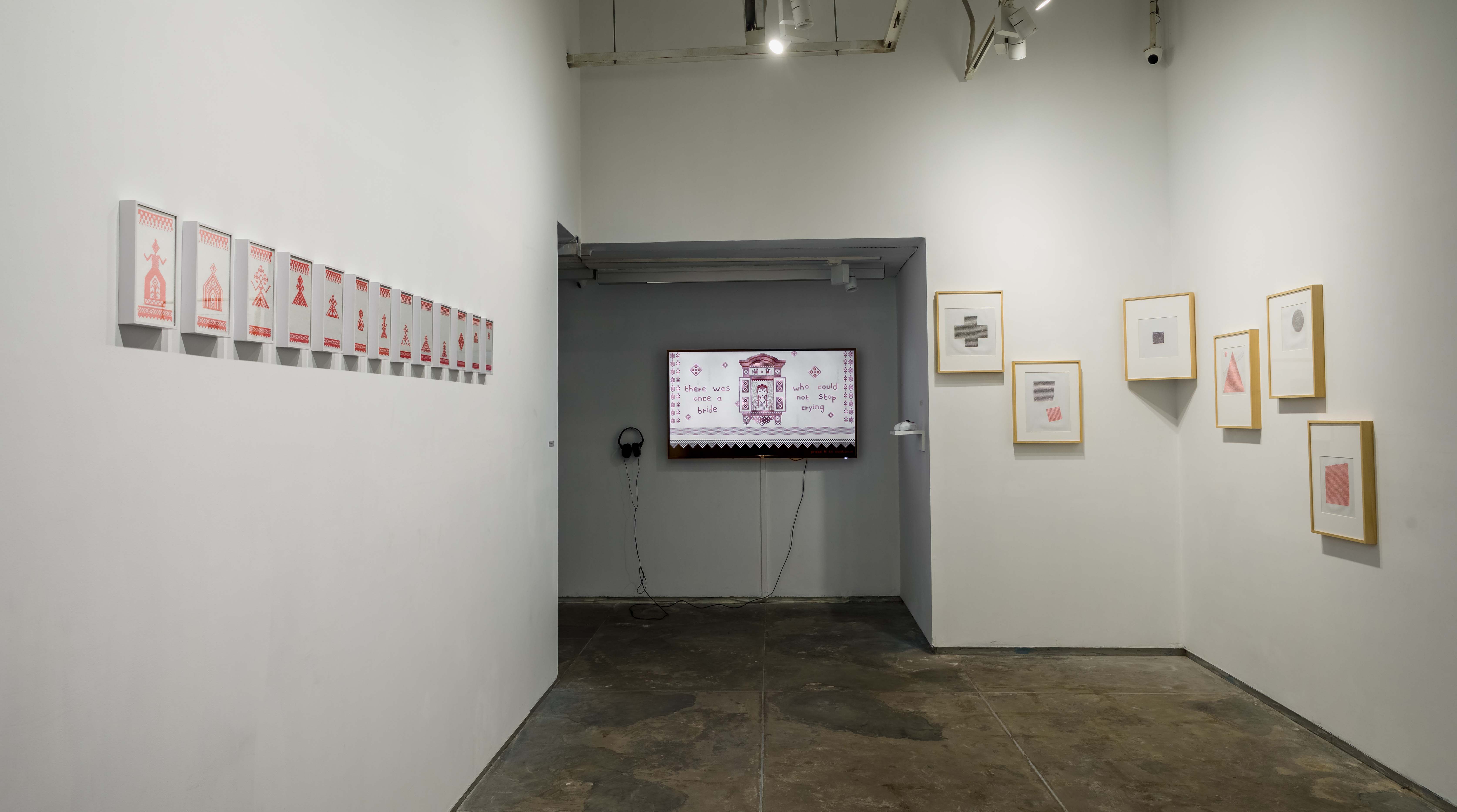 A Pregnant Woman Morphs Into The Sun and Six Known and Six Unknown Languages, Install View
