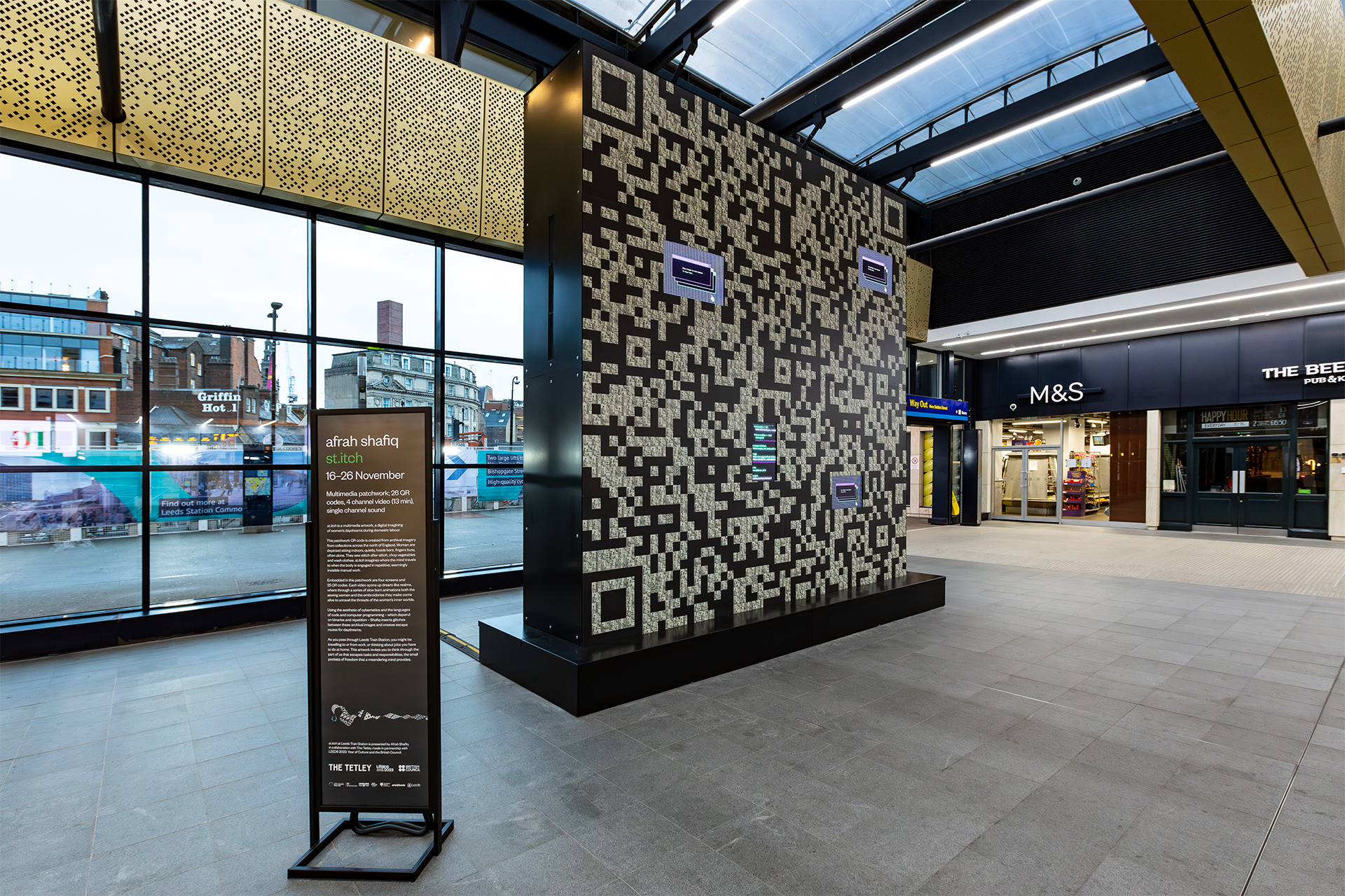 Installation View, st.itch, Leeds Train Station, Leeds (2024)